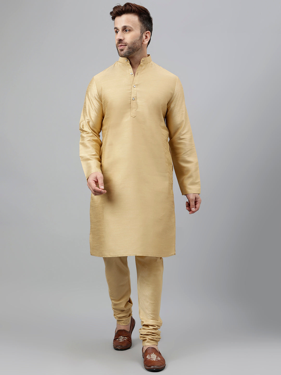 Hangup Men's Ethnic Kurta with Churidar Set