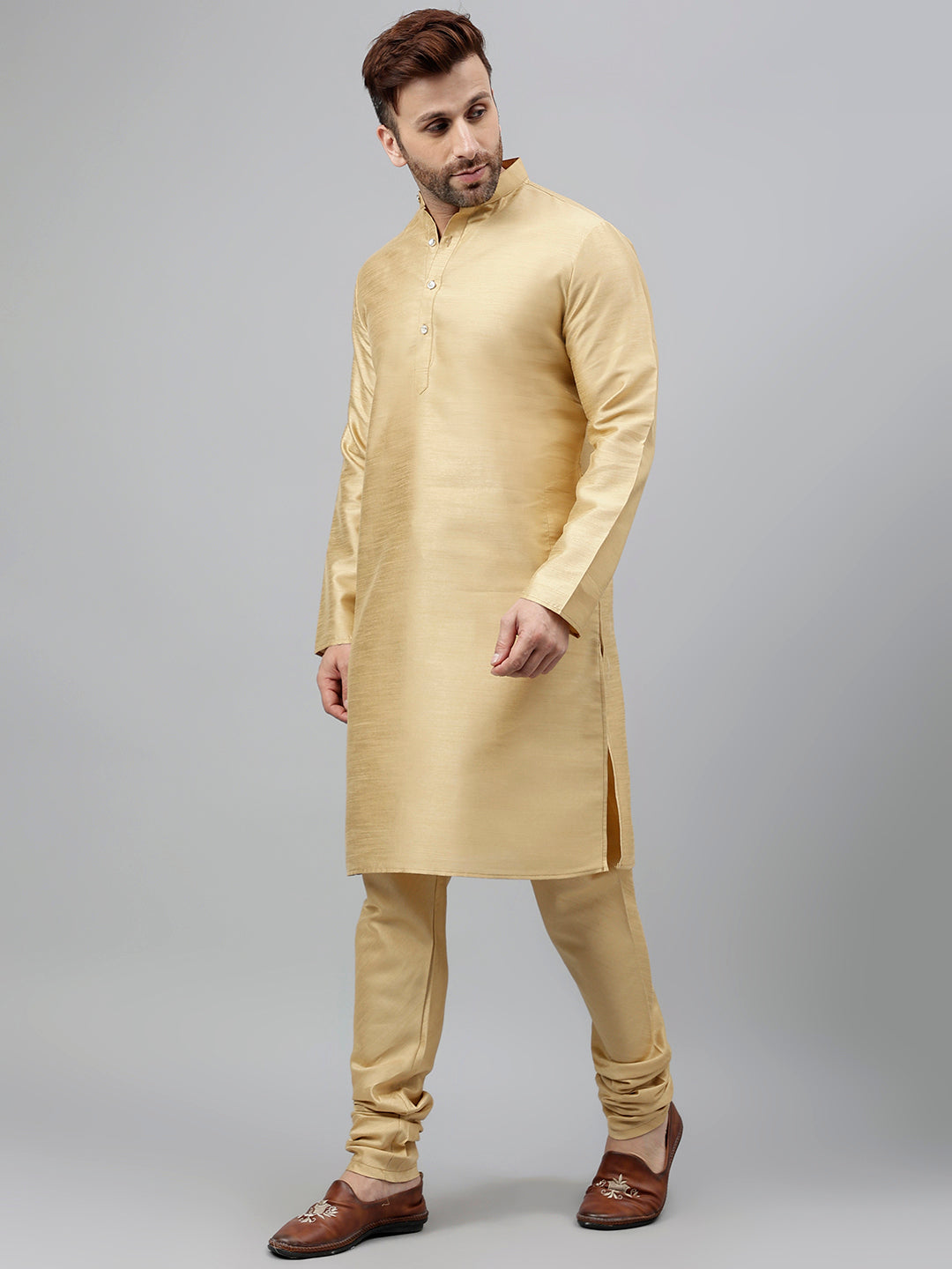 Hangup Men's Ethnic Kurta with Churidar Set