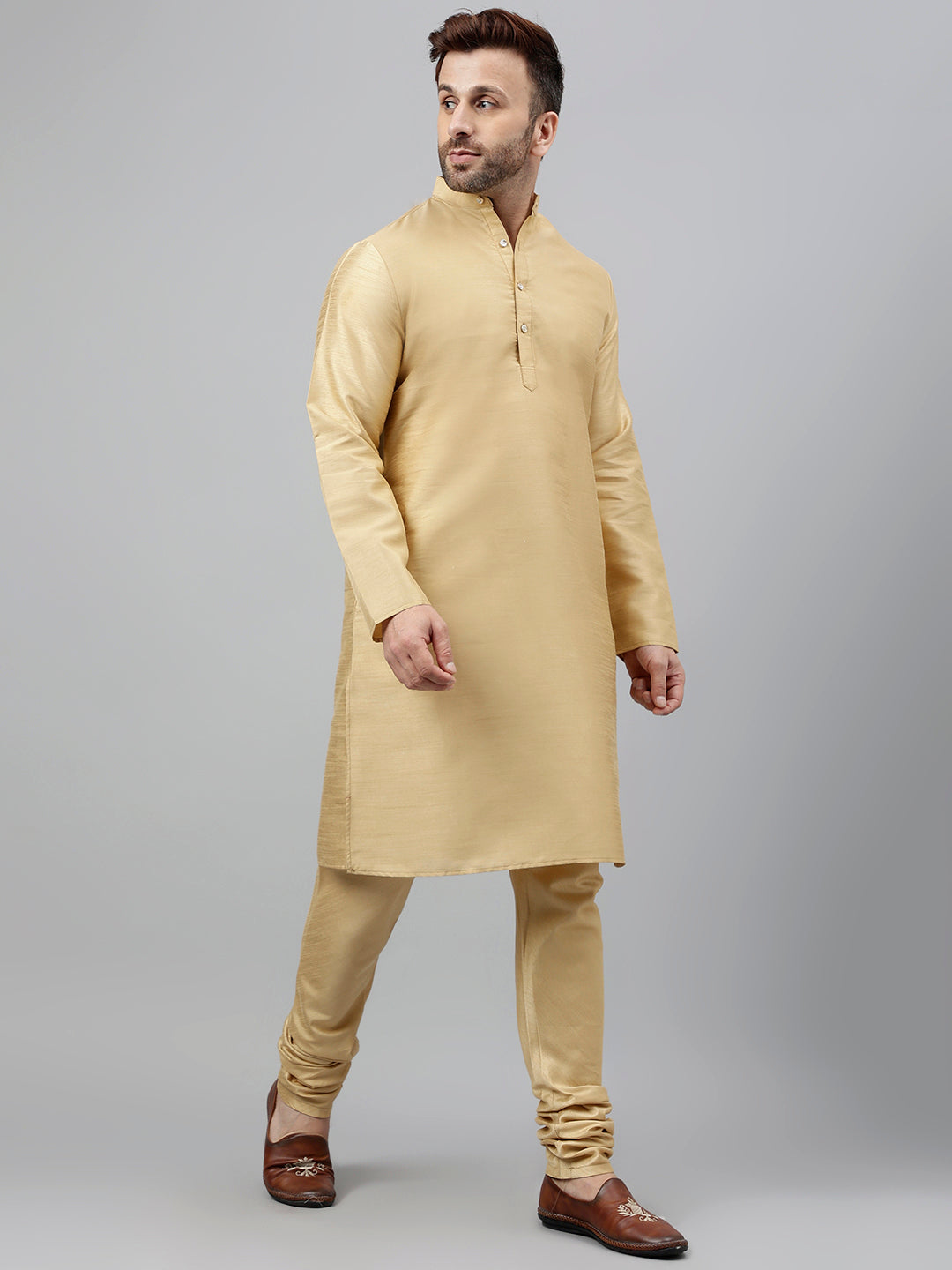 Hangup Men's Ethnic Kurta with Churidar Set