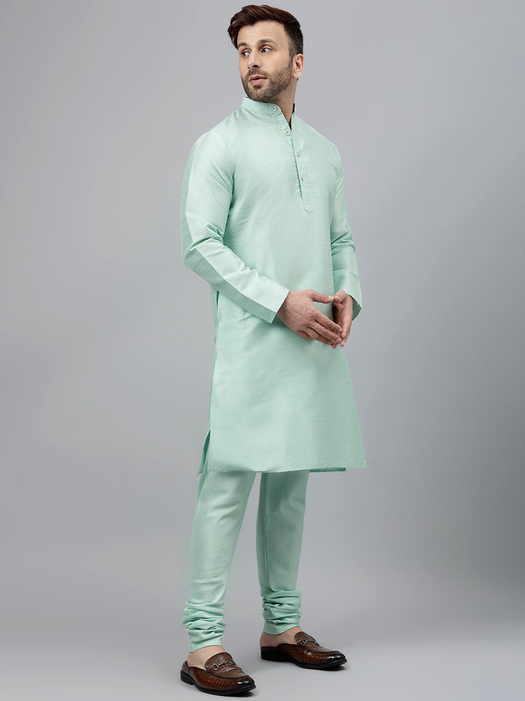 Hangup Men's Ethnic Kurta with Churidar Set