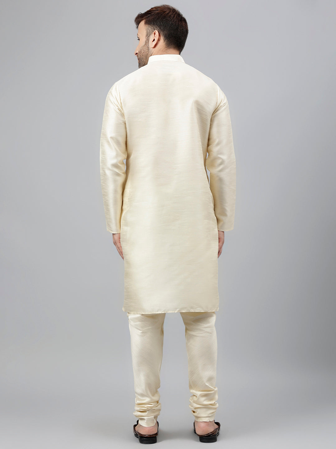 Hangup Men's Partywear Off White KurtaSet