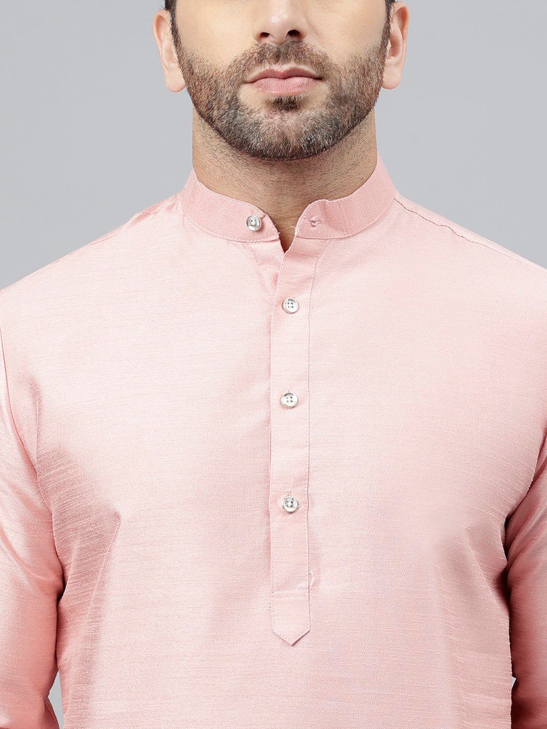 Hangup Men's Partywear Pink KurtaSet