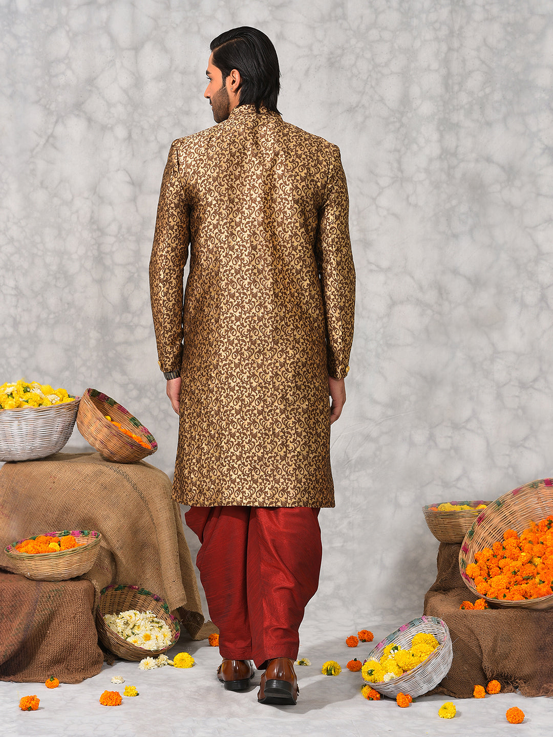 Hangup Men's Ethnic Sherwani with Salwar Set