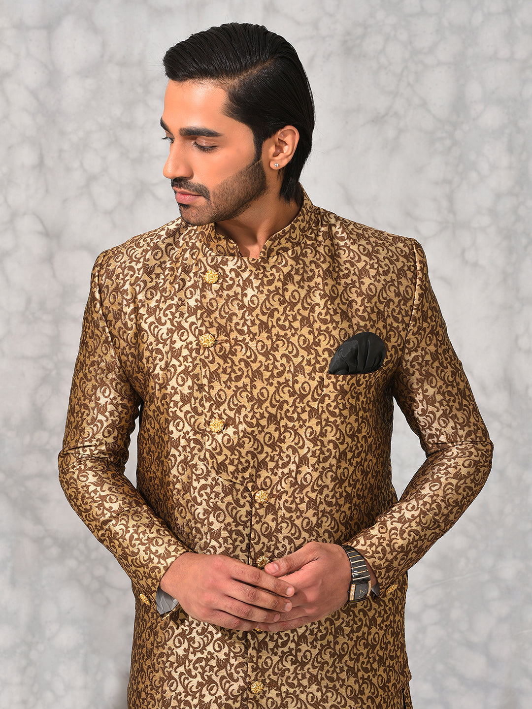 Hangup Men's Ethnic Sherwani with Salwar Set