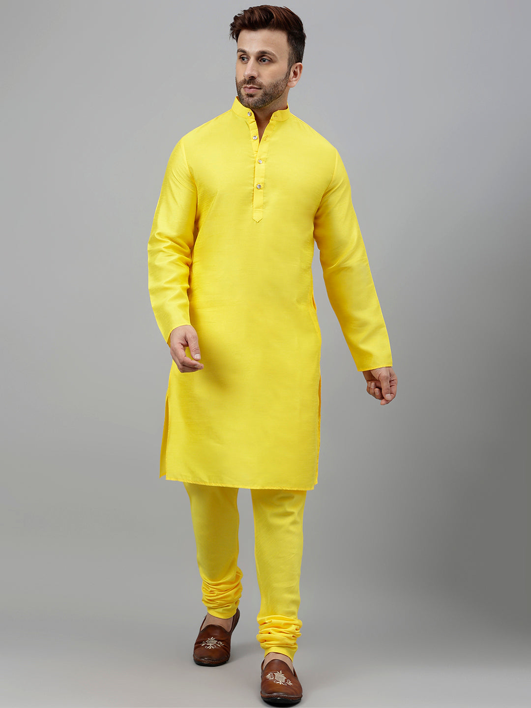 Hangup Men's Ethnic Kurta with Churidar Set