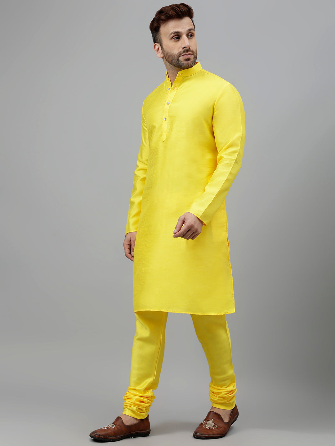 Hangup Men's Ethnic Kurta with Churidar Set