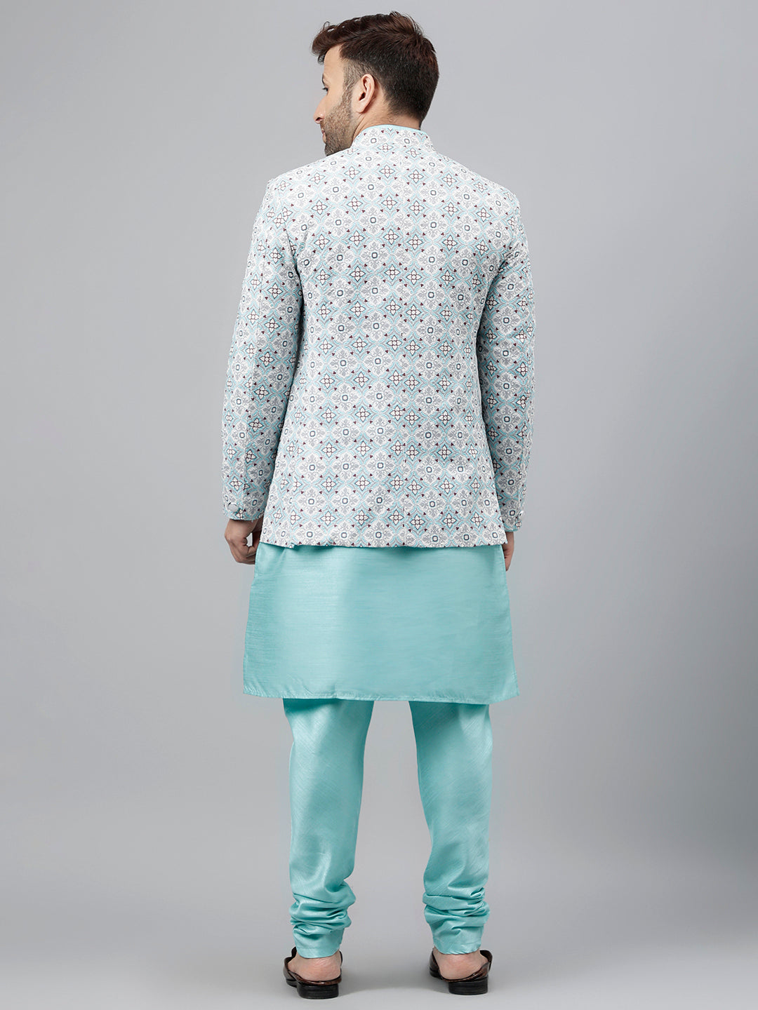 Hangup Men's Ethnic Kurta Pyjama and Blazer Set