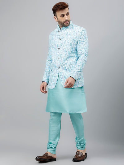 Hangup Men's Ethnic Kurta Pyjama and Blazer Set