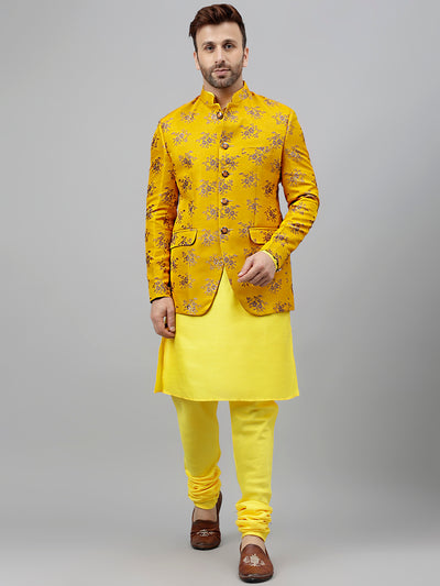 Hangup Men's Ethnic Kurta Pyjama and Blazer Set