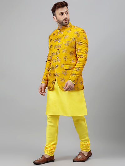 Hangup Men's Ethnic Kurta Pyjama and Blazer Set