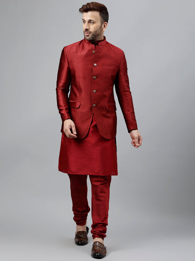 Hangup Men's Ethnic Kurta Pyjama and Blazer Set