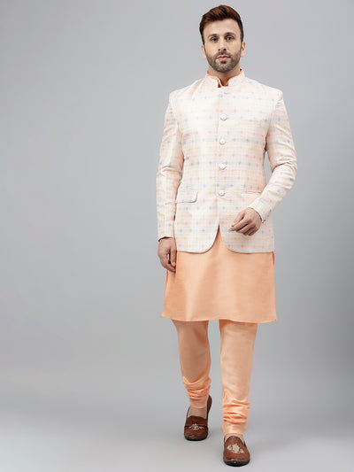 Hangup Men's Ethnic Kurta Pyjama and Blazer Set