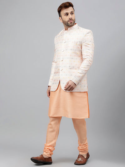 Hangup Men's Ethnic Kurta Pyjama and Blazer Set