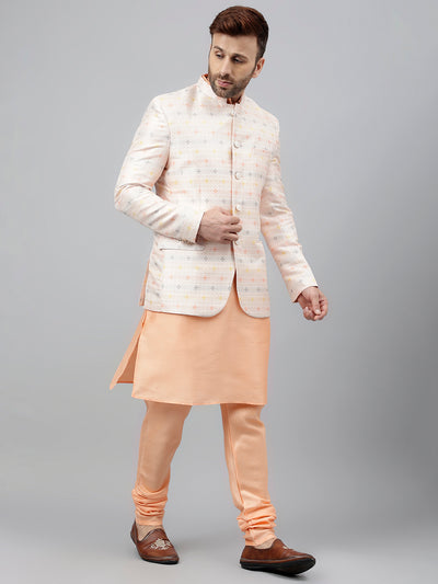 Hangup Men's Ethnic Kurta Pyjama and Blazer Set