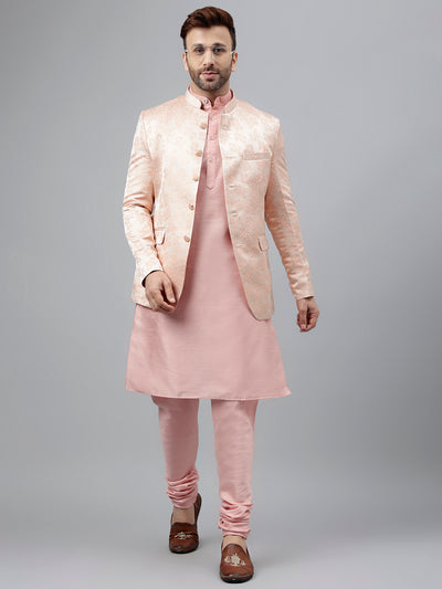 Hangup Men's Ethnic Kurta Pyjama and Blazer Set