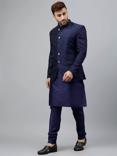 Hangup Men's Ethnic Kurta Pyjama and Blazer Set