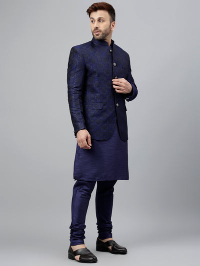 Hangup Men's Ethnic Kurta Pyjama and Blazer Set