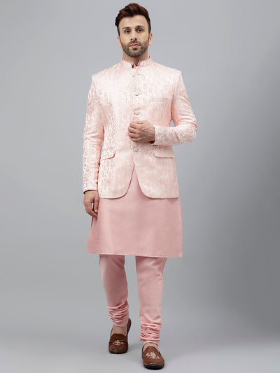 Hangup Men's Ethnic Kurta Pyjama and Blazer Set