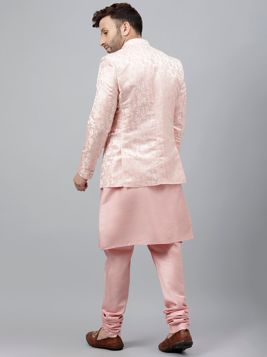 Hangup Men's Ethnic Kurta Pyjama and Blazer Set