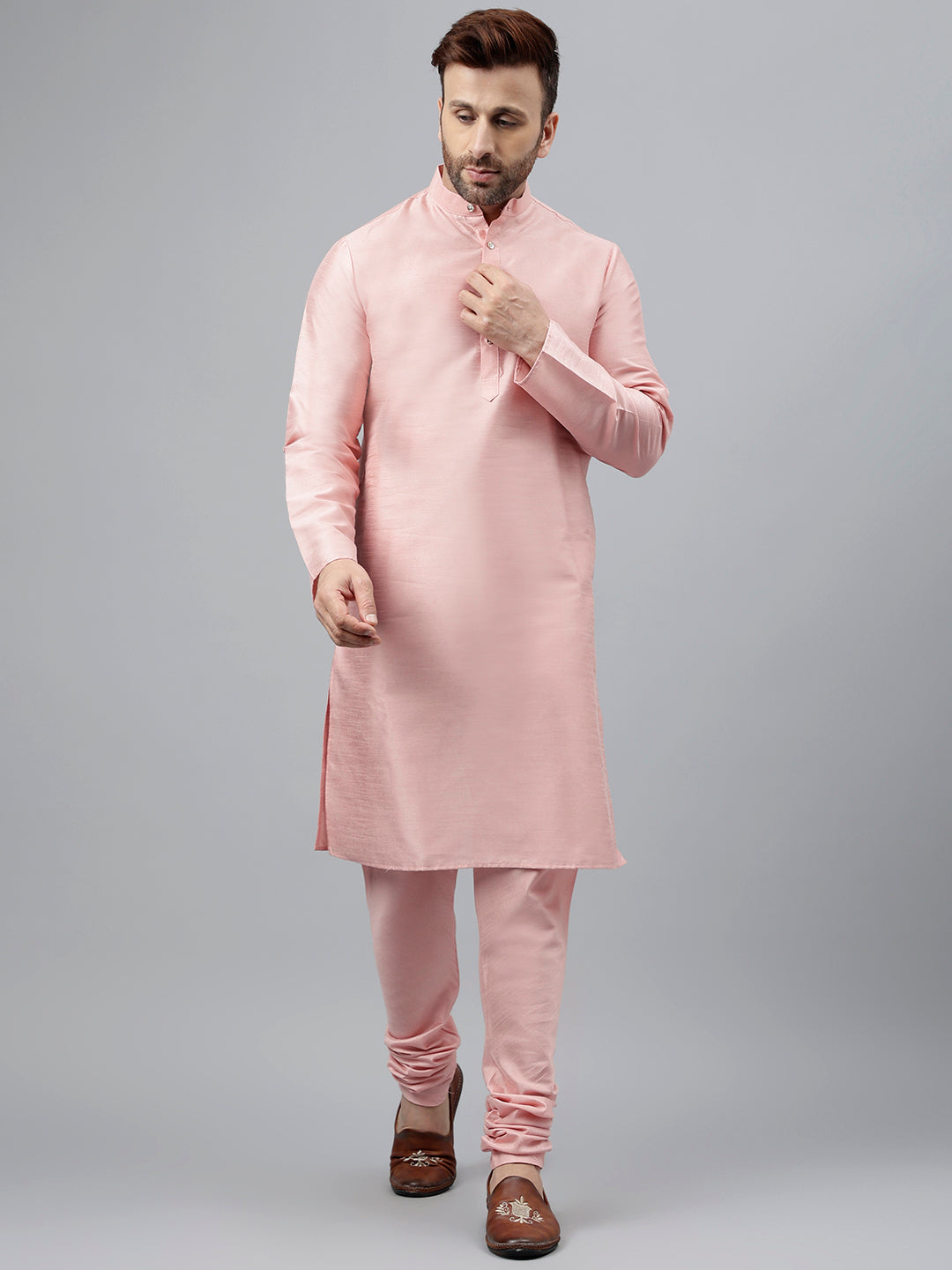 Hangup Men's Ethnic Kurta Pyjama and Blazer Set