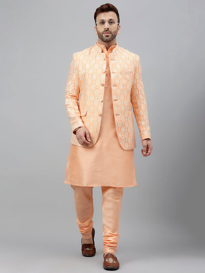 Hangup Men's Ethnic Kurta Pyjama and Blazer Set