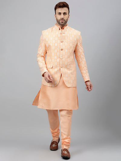 Hangup Men's Ethnic Kurta Pyjama and Blazer Set