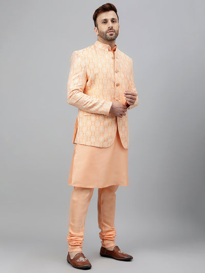 Hangup Men's Ethnic Kurta Pyjama and Blazer Set