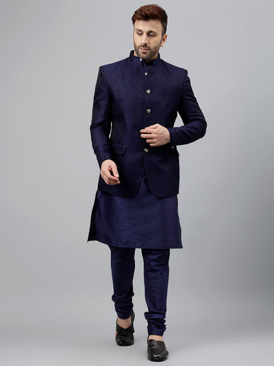 Hangup Men's Ethnic Kurta Pyjama and Blazer Set