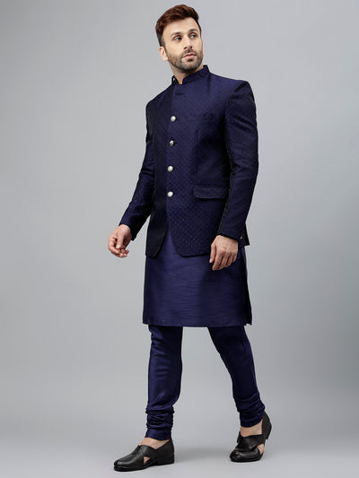 Hangup Men's Ethnic Kurta Pyjama and Blazer Set