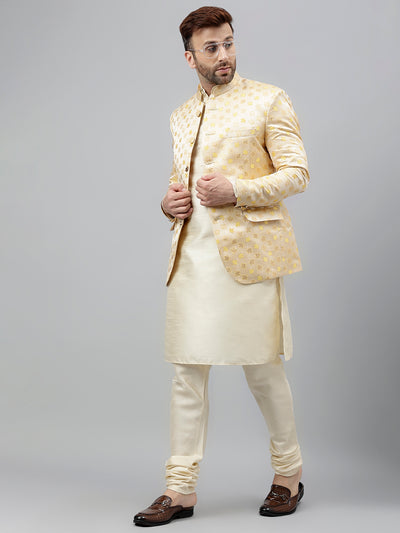 Hangup Men's Ethnic Kurta Pyjama and Blazer Set