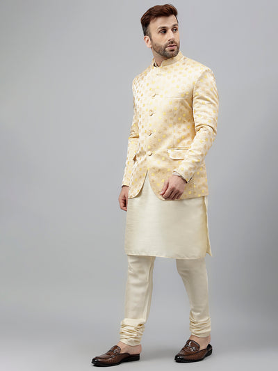 Hangup Men's Ethnic Kurta Pyjama and Blazer Set