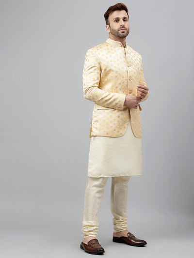 Hangup Men's Ethnic Kurta Pyjama and Blazer Set