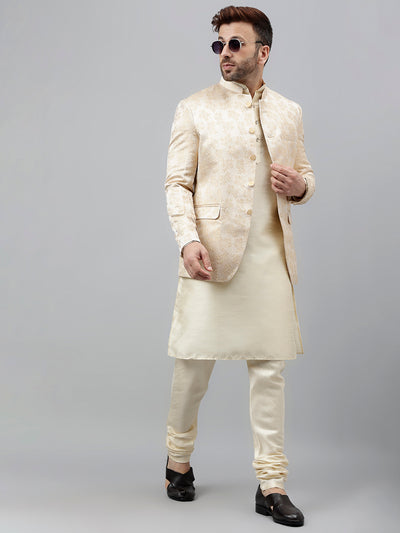 Hangup Men's Ethnic Kurta Pyjama and Blazer Set