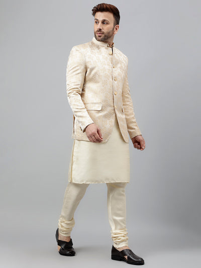 Hangup Men's Ethnic Kurta Pyjama and Blazer Set