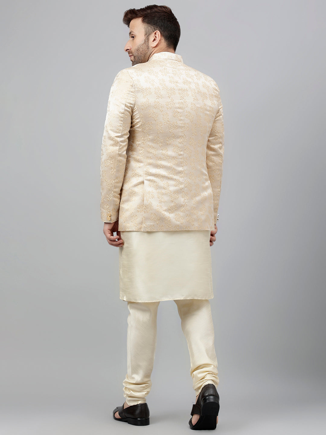 Hangup Men's Ethnic Kurta Pyjama and Blazer Set