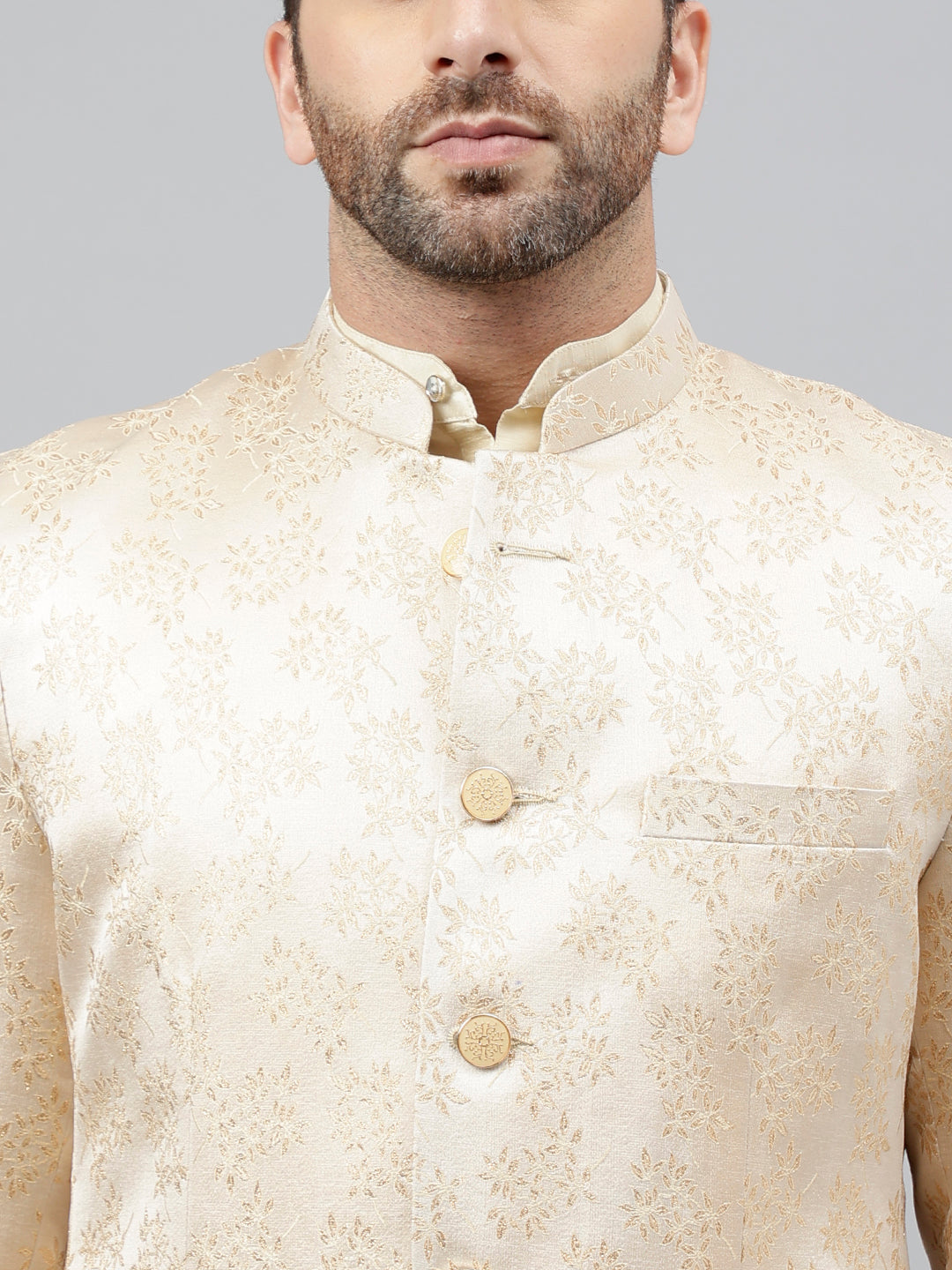 Hangup Men's Ethnic Kurta Pyjama and Blazer Set