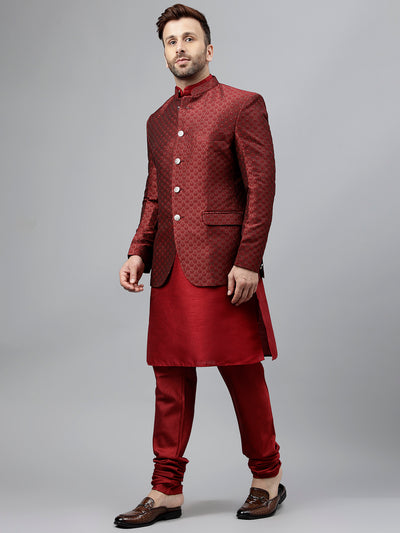 Hangup Men's Ethnic Kurta Pyjama and Blazer Set