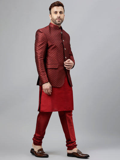 Hangup Men's Ethnic Kurta Pyjama and Blazer Set