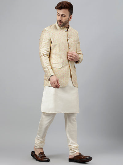 Hangup Men's Ethnic Kurta Pyjama and Blazer Set