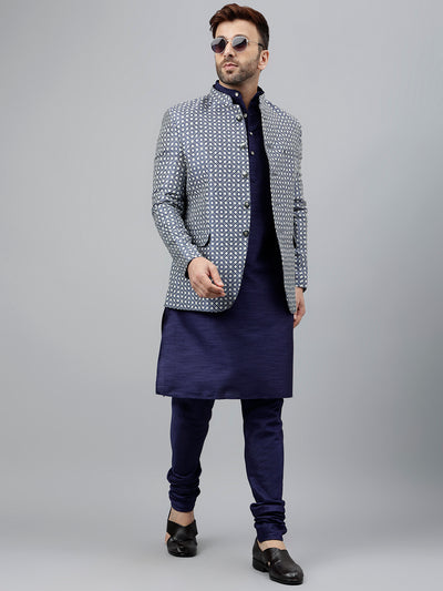 Hangup Men's Ethnic Kurta Pyjama and Blazer Set