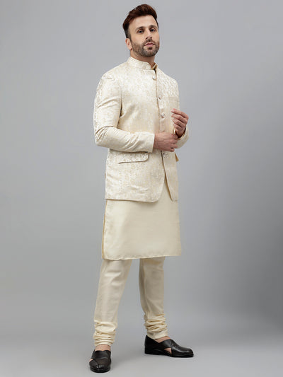 Hangup Men's Ethnic Kurta Pyjama and Blazer Set