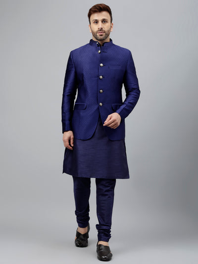 Hangup Men's Ethnic Kurta Pyjama and Blazer Set