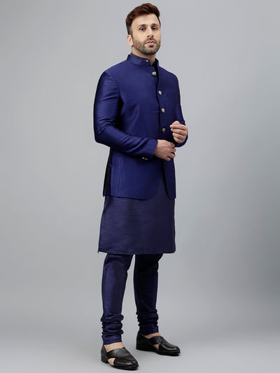 Hangup Men's Ethnic Kurta Pyjama and Blazer Set