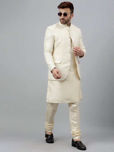 Hangup Men's Ethnic Kurta Pyjama and Blazer Set