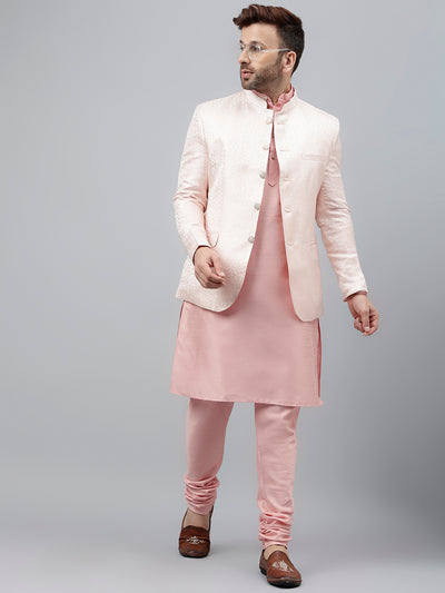 Hangup Men's Ethnic Kurta Pyjama and Blazer Set