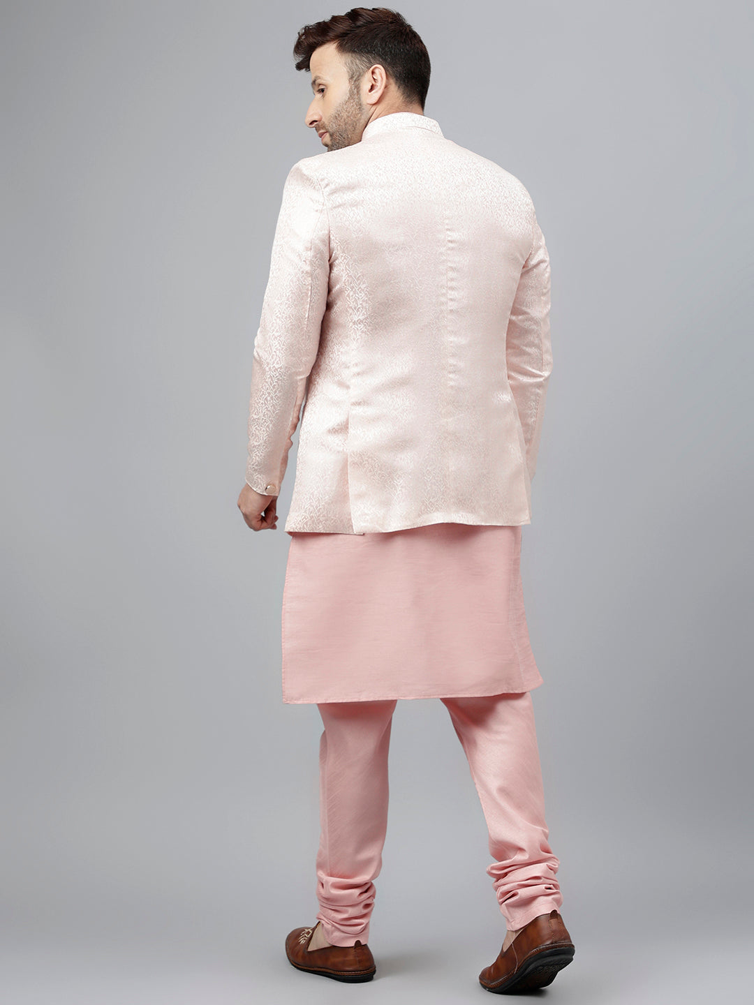 Hangup Men's Ethnic Kurta Pyjama and Blazer Set