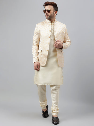 Hangup Men's Ethnic Kurta Pyjama and Blazer Set