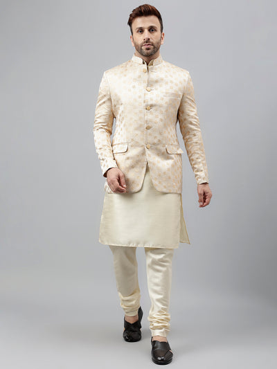 Hangup Men's Ethnic Kurta Pyjama and Blazer Set