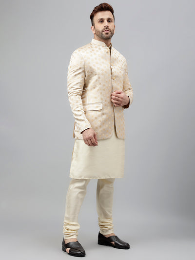 Hangup Men's Ethnic Kurta Pyjama and Blazer Set