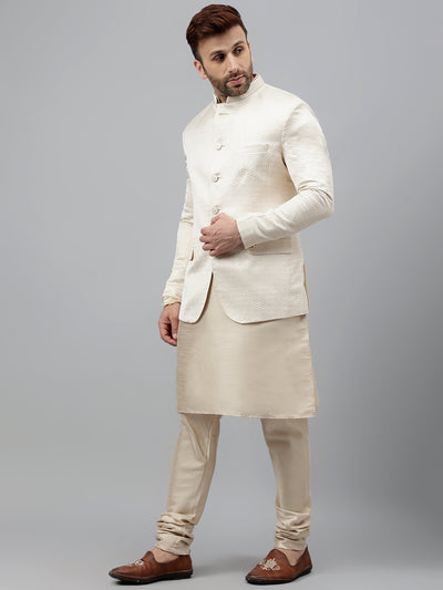 Hangup Men's Ethnic Kurta Pyjama and Blazer Set